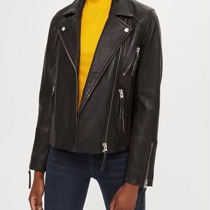 Topshop leather biker jacket